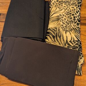 Bundle fabric, min 1-2m by coupon, silky animal print, black a bit stench,